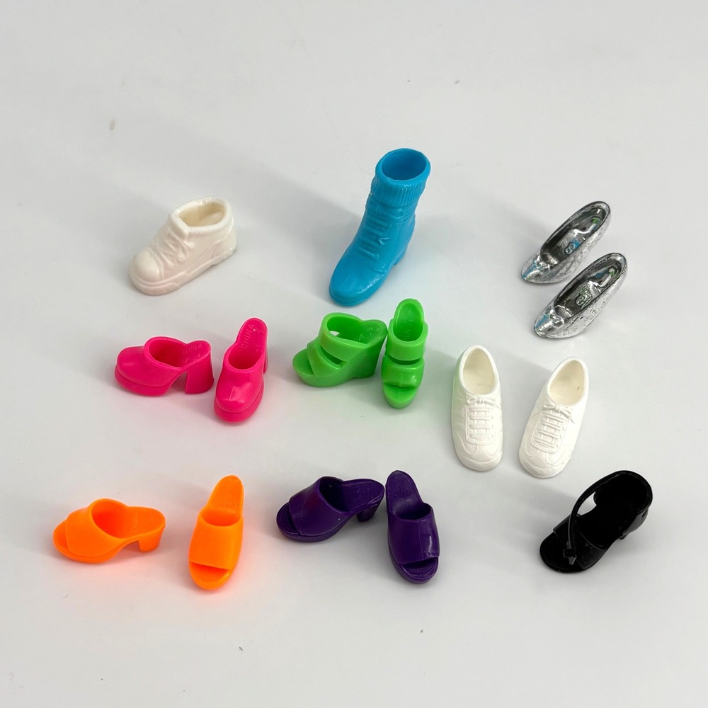 VTG Rare Barbie‎ Style Fashion Doll Shoes Lot Mules Sneakers Heels Slides